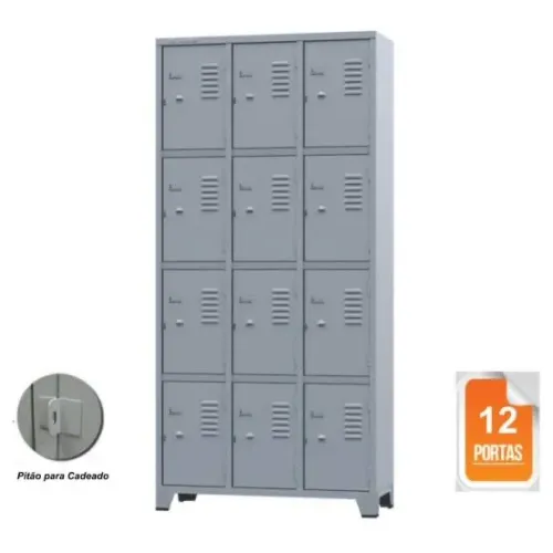 Armário de Aço 12 Portas - Ideal para Escritório