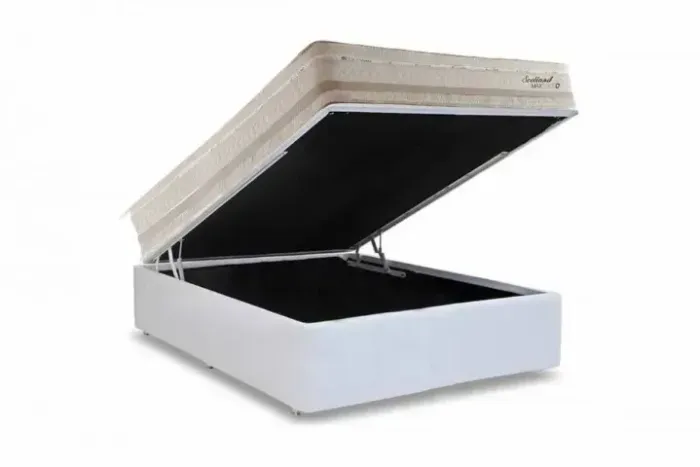 Conjunto: Box com Baú+ Colchão Herval - Scotland  - Casal 138X188X79