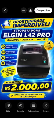 Etiquetadora(impressora) marca Elgin