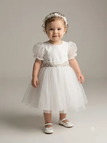 Vestido princesinha branco bordado 