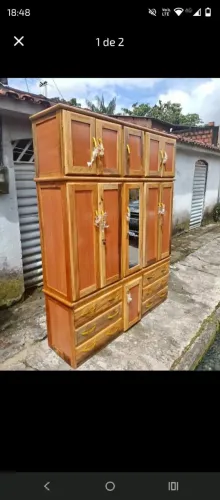 GUARDA ROUPA 5 PORTAS 90% MADEIRA 