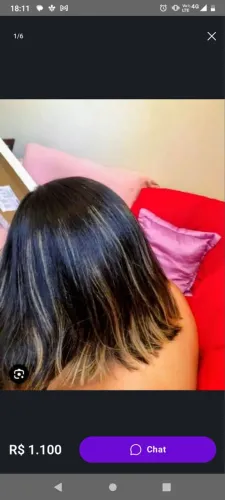 Peruca de cabelo humano