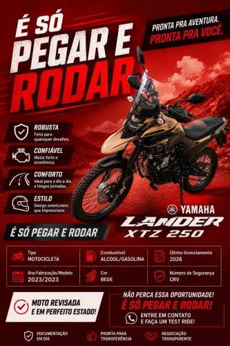 VENDO XTZ LANDER TOP DE LINHA. PEGAR E RODAR