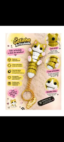 Gatinho articulado em 3D
