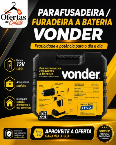 FURADEIRA A BATERIA VONDER