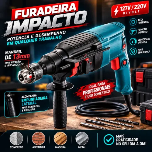 FURADEIRA DE IMPACTO OFERTA IMPERDÍVEL! ?