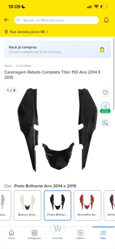 Carenagem titan 150 2013 e 2014 nova