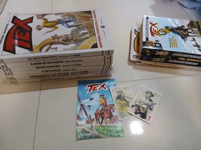 Coleção Tex almanaque 15,25 e 56 - Tex super almanaque 1 e 2 - Tex edição gigante 34 ao 38