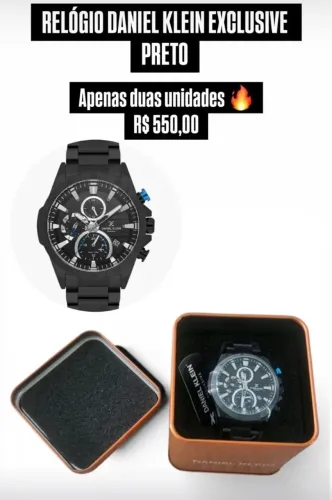 Relogio Daniel Klein Exclusive Preto