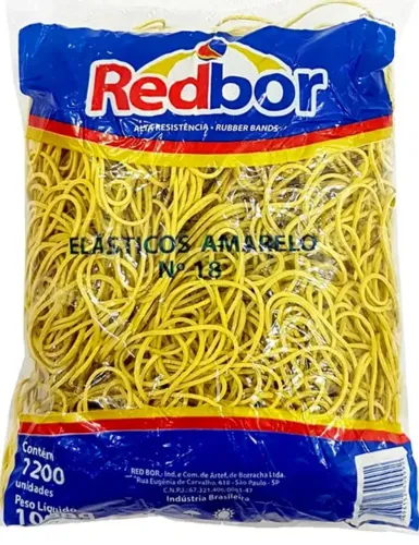Liga de borracha amarelo