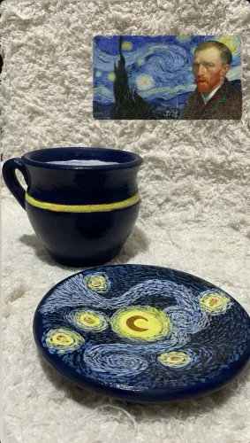 Vaso decorativo obra autoral feita à mão
