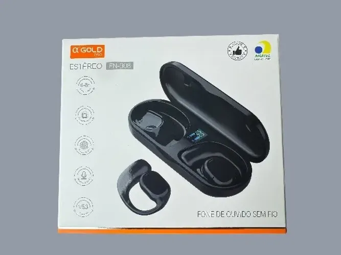 Fone de Ouvido Bluetooth A'Gold FN-308 Esportivo p/ Corrida e Treino