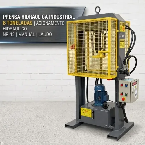 PRENSA HIDRÁULICA INDUSTRIAL - 6 TONELADAS