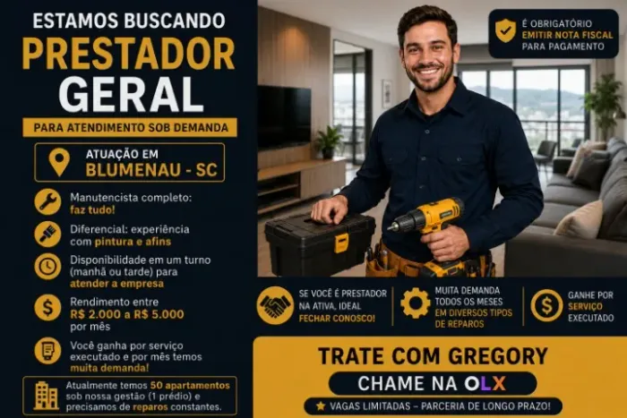 Procura-se | Prestador de Serviços Gerais