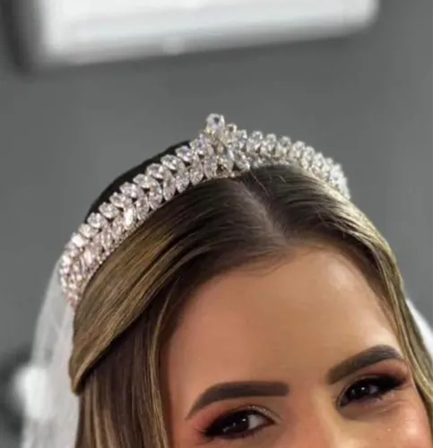 COROA DE NOIVA/DEBUTANTE BANHADA A OURO