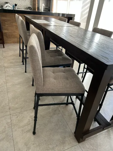 Mesa alta de jantar com 4 cadeiras