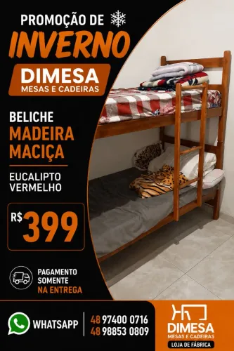Beliche Madeira Maciça direto da fábrica