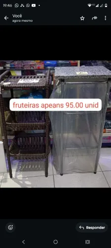 fruteira c tampo de marmore ou  fibra