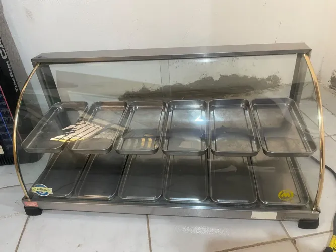 Estufa Térmica / Vitrine para Salgados e Lanches (Inox)