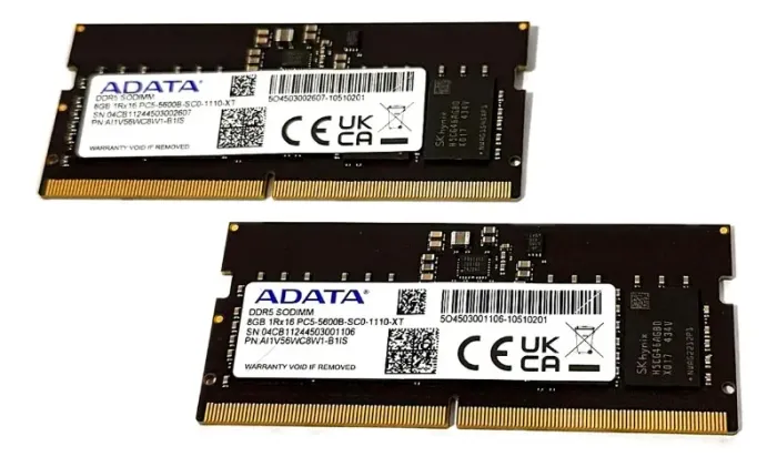 Kit Memória Notebook 16GB (2x8GB) DDR5 5600 SODIMM ADATA