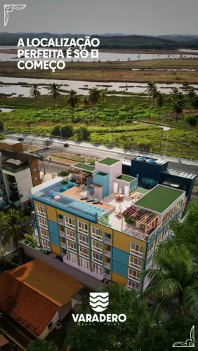 PORTO DE GALINHAS - Flat com 18 m² 1 suíte, condomínio fechado com piscina e lazer