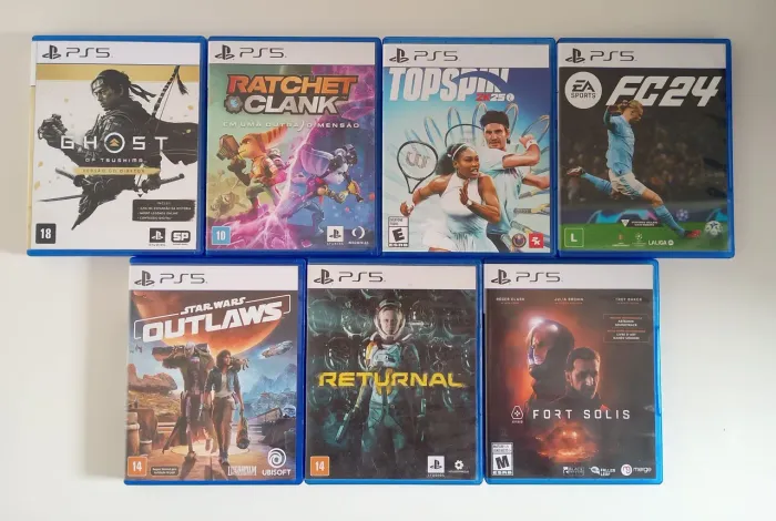 Jogos PS5 Semi-Novos VALORES nas fotos dos jogos 
