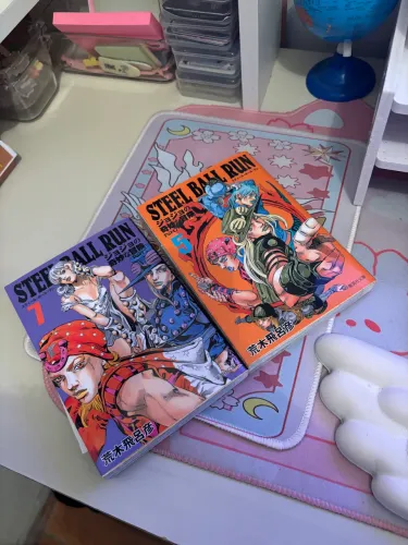 mangás jjba jojo s bizarre adventure steel ball run versão japonesa volume 5 e 7