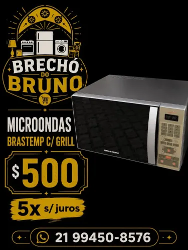 Microondas Brastemp Inox c/ grill