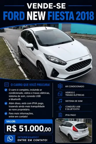 Ford Fiesta SE 1.6 16V Flex 5P 2018