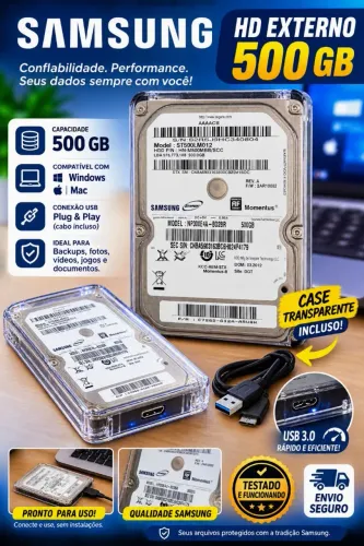 HD externo Samsung 500 GB USB 3.0