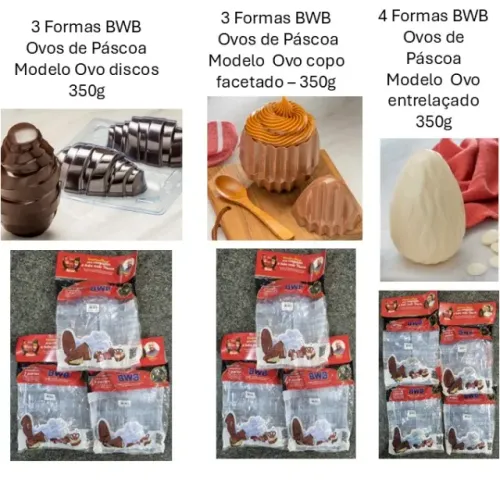 34 Formas BWB para Páscoa Ovos, coelhos e modelos variados