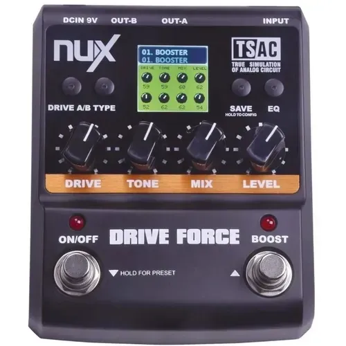 NUX Drive Force - Modeling Drive & Distortion | 10 Drives | Dual Engine | A/B Output