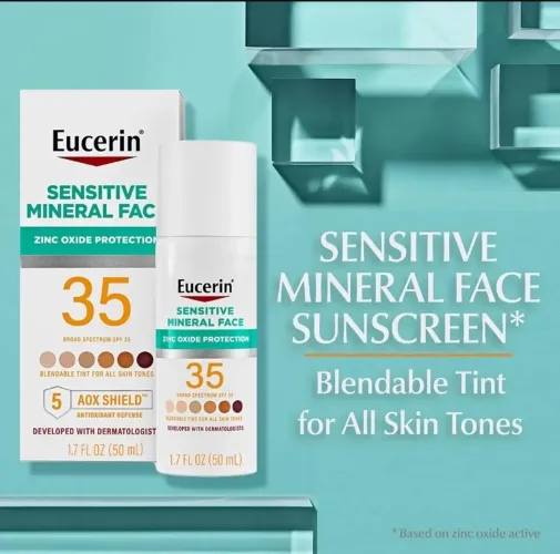 Sunscreen Lotion Eucerin Sun Tinted Mineral Spf 35 50ml