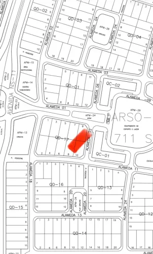 711 sul , Arso 75 ,(próximo praia prata) Lote d esquina frente p norte, 504mt, registrado