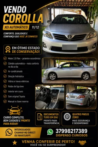 Toyota Corolla XEI 2.0 Flex 16V Aut. 2012