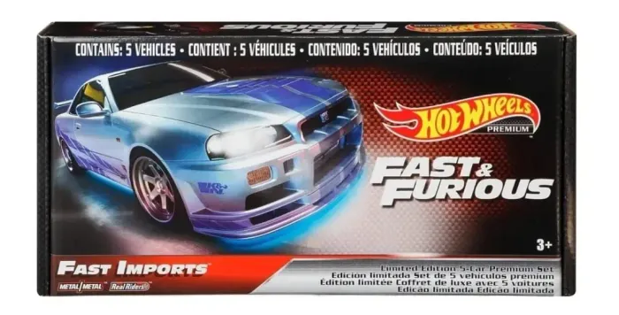 3 caixas vazias Hotwheels Fast Furious