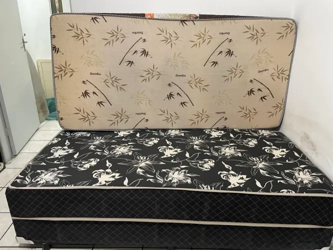 Cama Box Solteiro + Colchão | 1,90cm X 89cm