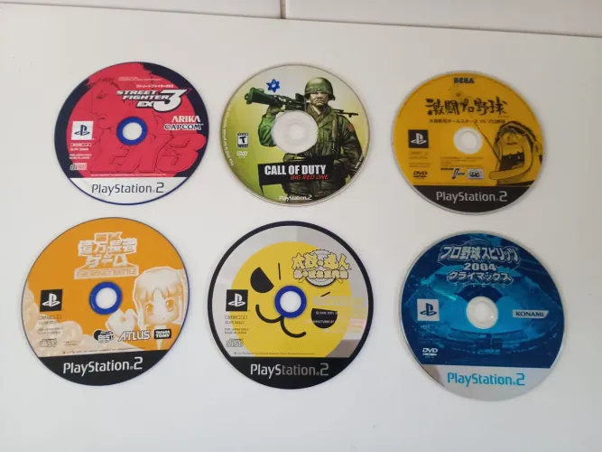 Lote 06 Jogos Originais PS2 nome dos titulos na descrição do anúncio. Valor R$200