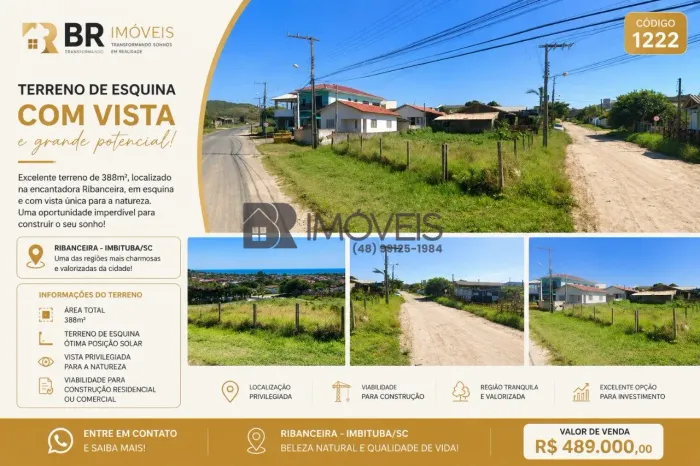 Terreno de Esquina na Ribanceira, com viabilidade!