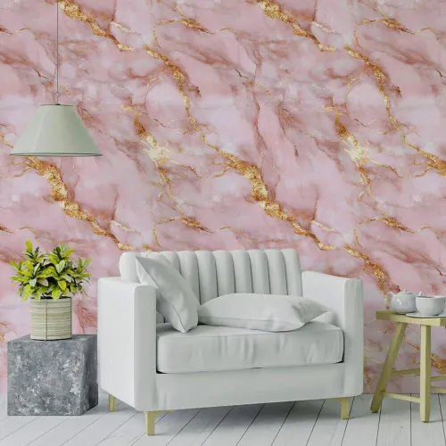 6 rolos de papel de parede rosa cerâmica