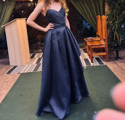 Vestido de festa - Azul usado 1 unica vez