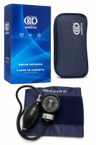 APARELHO DE PRESSÃO MANUAL ADULTO - MODELO PROFISSIONAL | NOVO BIC