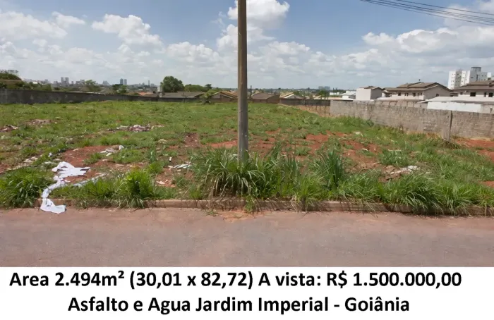 Leia a descrição: Area 2.494m² (Asfalto , Agua) Jardim Imperial