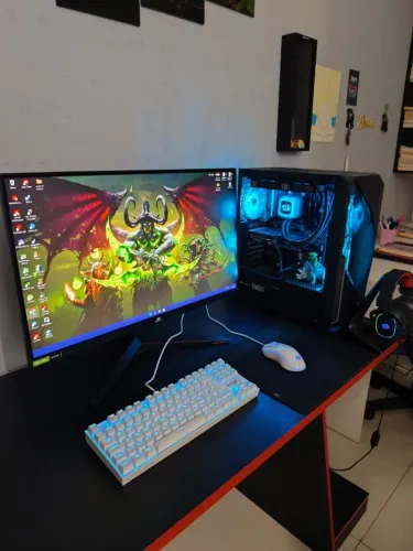Setup Gamer Completo Premium - Ryzen 7 5800X + RTX 4060 Ti + Monitor LG UltraGear 144hz