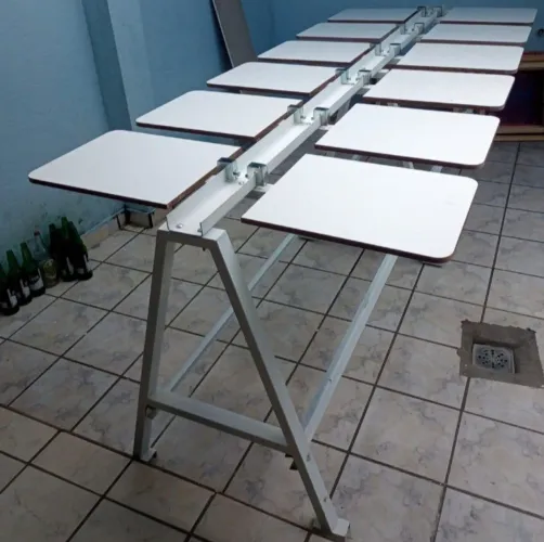 EQUIPAMENTO SERIGRÁFICO PARA IMPRESSÃO DE CAMISETAS 12 BERÇOS MÓVEL COMPLETA ACEITAMOS A 
