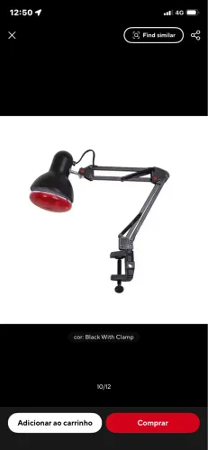 TERAPIA COM CALOR - Lâmpada Infravermelha 150W com Suporte Articulado