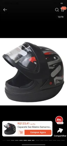 Capacete San Marino. NOVO! (Tamanho: 60)