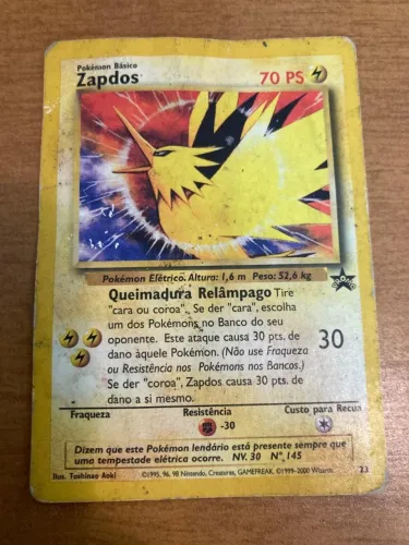 Carta Pokémon TCG Zapdos Promocional Filme 2000 Wizards #23 Original