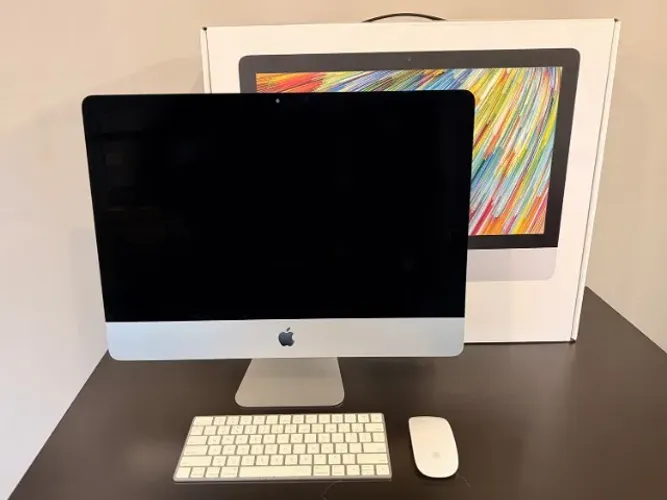 Imac 21.5pol com teclado, mouse e caixa