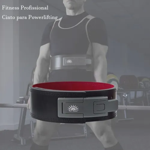 Cinto de Fitness Profissional 126cm,Fivela De Alavanca,Cinto de Couro Para Atletas